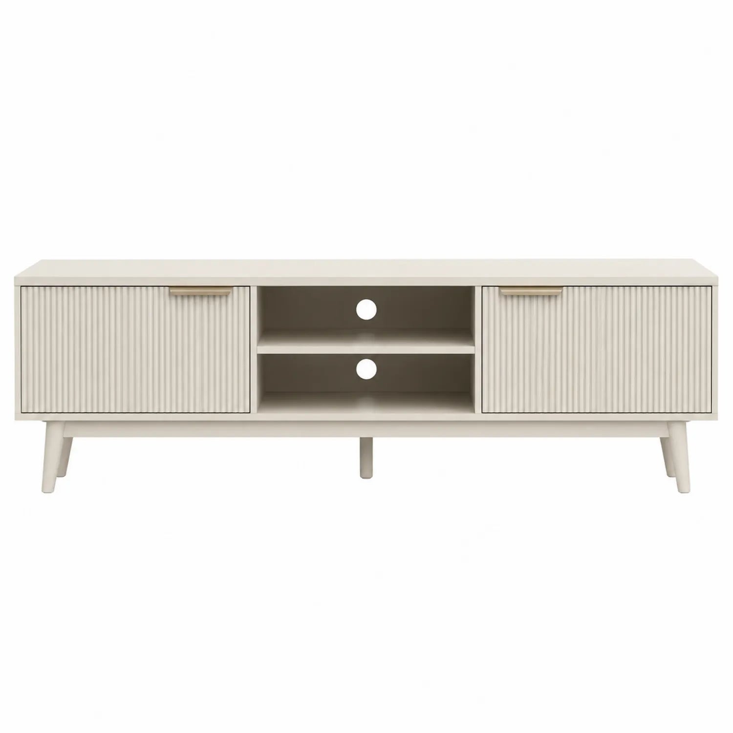 Mueble para TV de MDF con Puertas y Estantes 150 cm