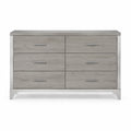 Cómoda de Madera Aglomerada con 6 Cajones Gris