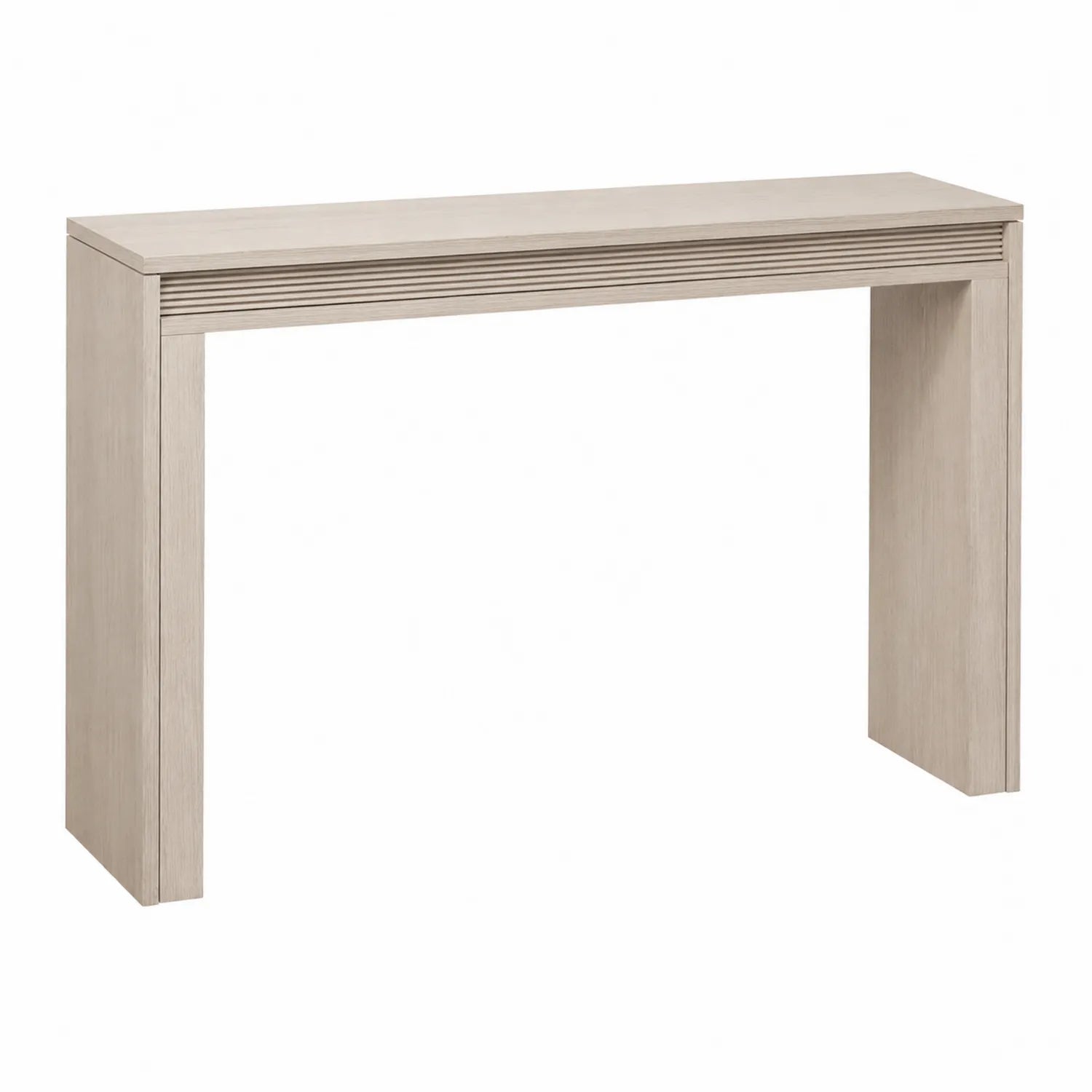 Mesa consola de madera contrachapada beige 120x35x80 cm