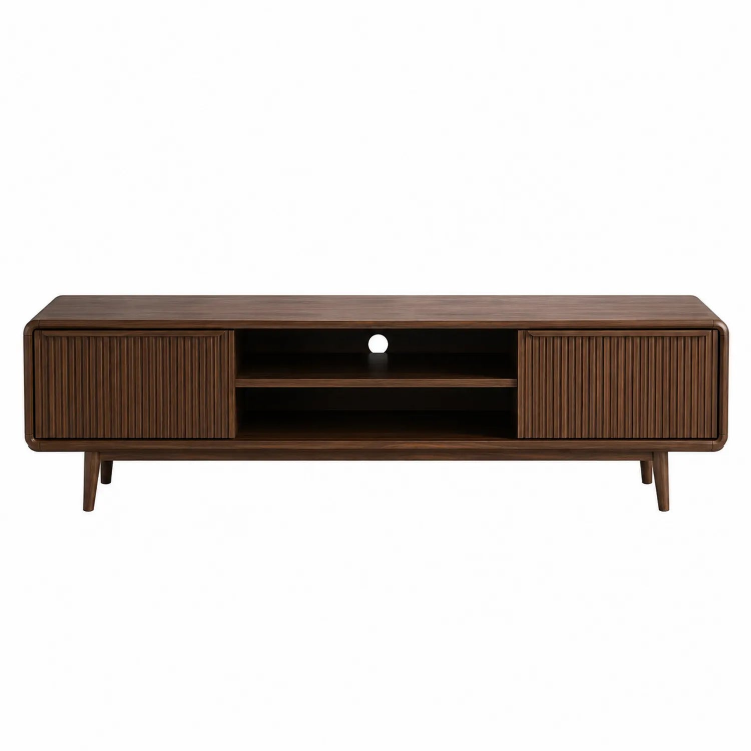 Mueble para TV de Madera de Nogal con Puertas Corredizas 150x40x50 cm