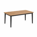 Mesa de comedor de madera y metal 180x90 cm Roble/Negro