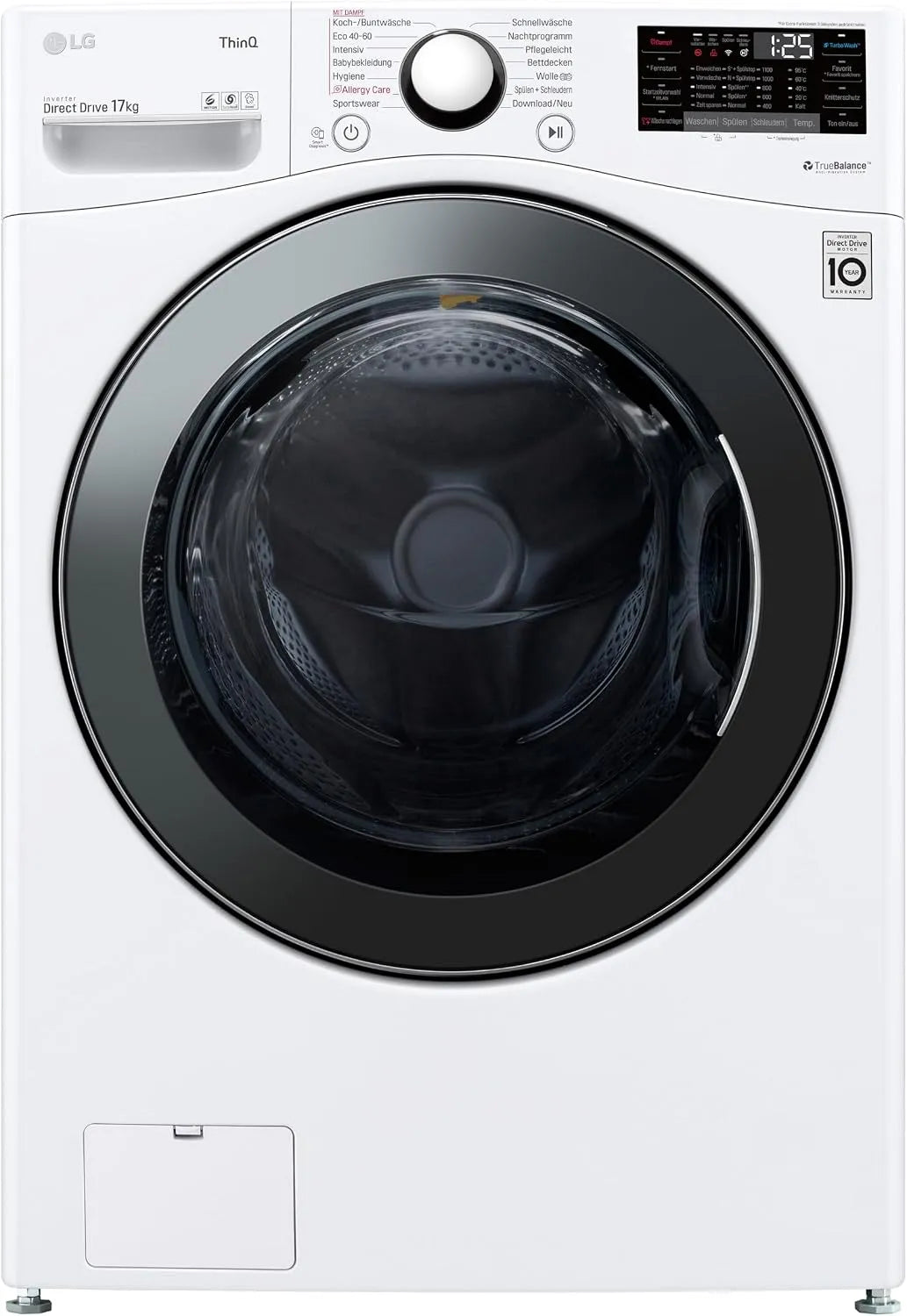 LG Máquina de lavar roupa frontal 17 kg 1060 rpm Classe E Branco