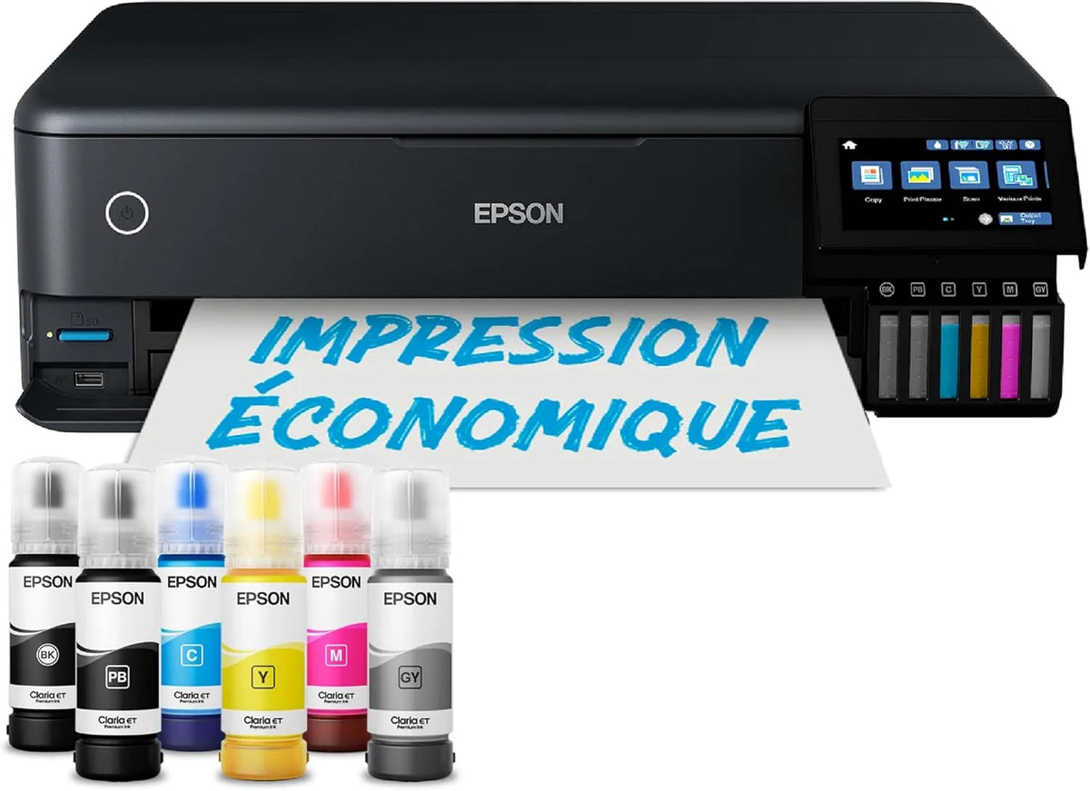 Foto Impressora A3+ EcoTank Epson ET-8250 com tanque de tinta e conexão Wi-Fi