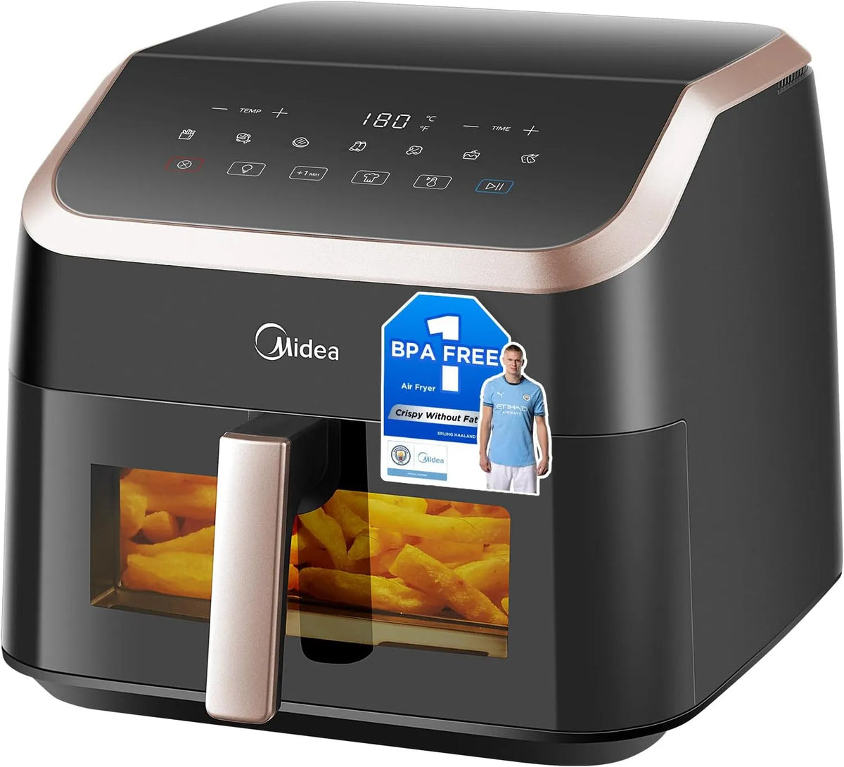 Midea óleo livre 8 L Fry, 8-em-1 multifunção, saudável e rápida cozedura