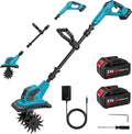Fizuuye 21 V Elétrica sem fios, 600 W com 2 baterias 4,0 Ah, 17 cm de largura, 24 cm de profundidade, 360 Tr/Min para jardim