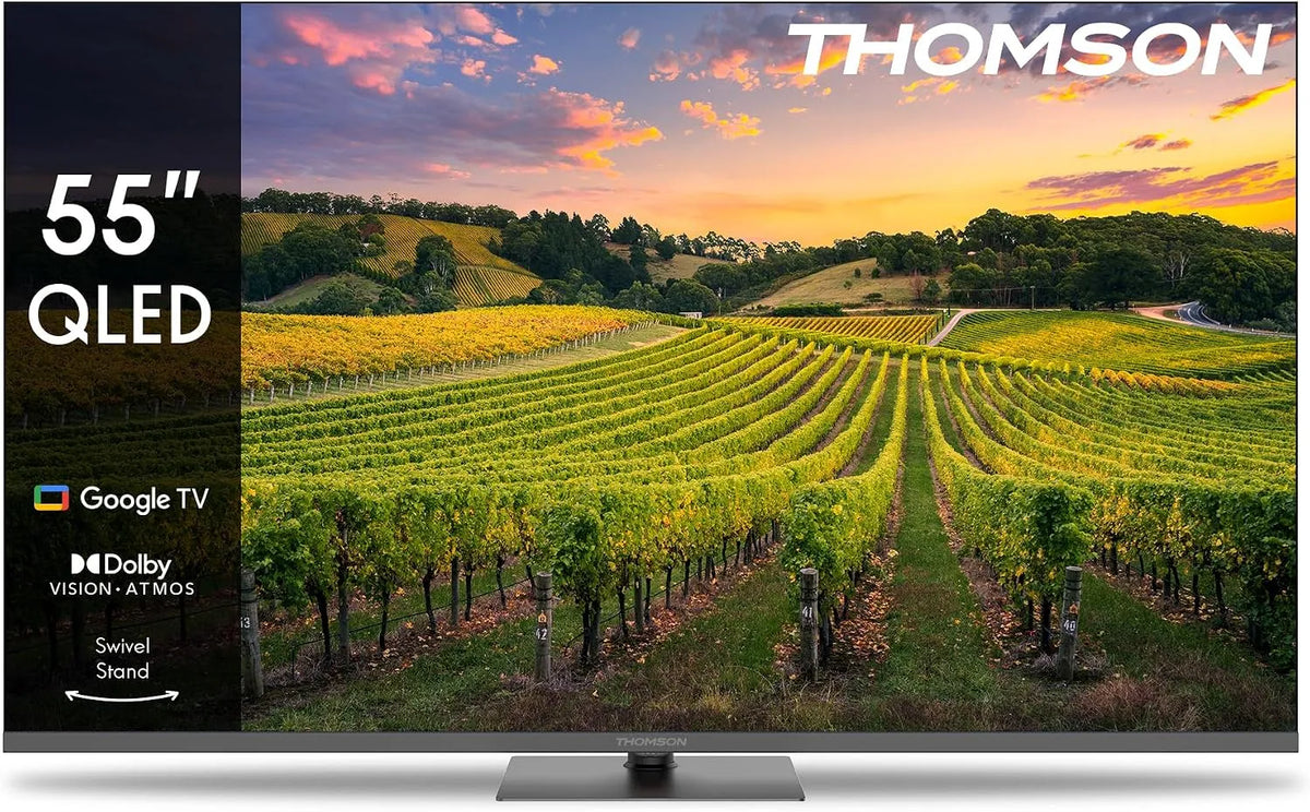 QLED 55'' THOMSON 4K UHD Smart TV, HDR10, Dolby Audio, Wi-Fi, Bluetooth, Tuner Triplo, HDMI, CI+