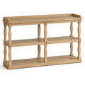 Consola de Madera de Roble con Tres Niveles 120x40x80 cm