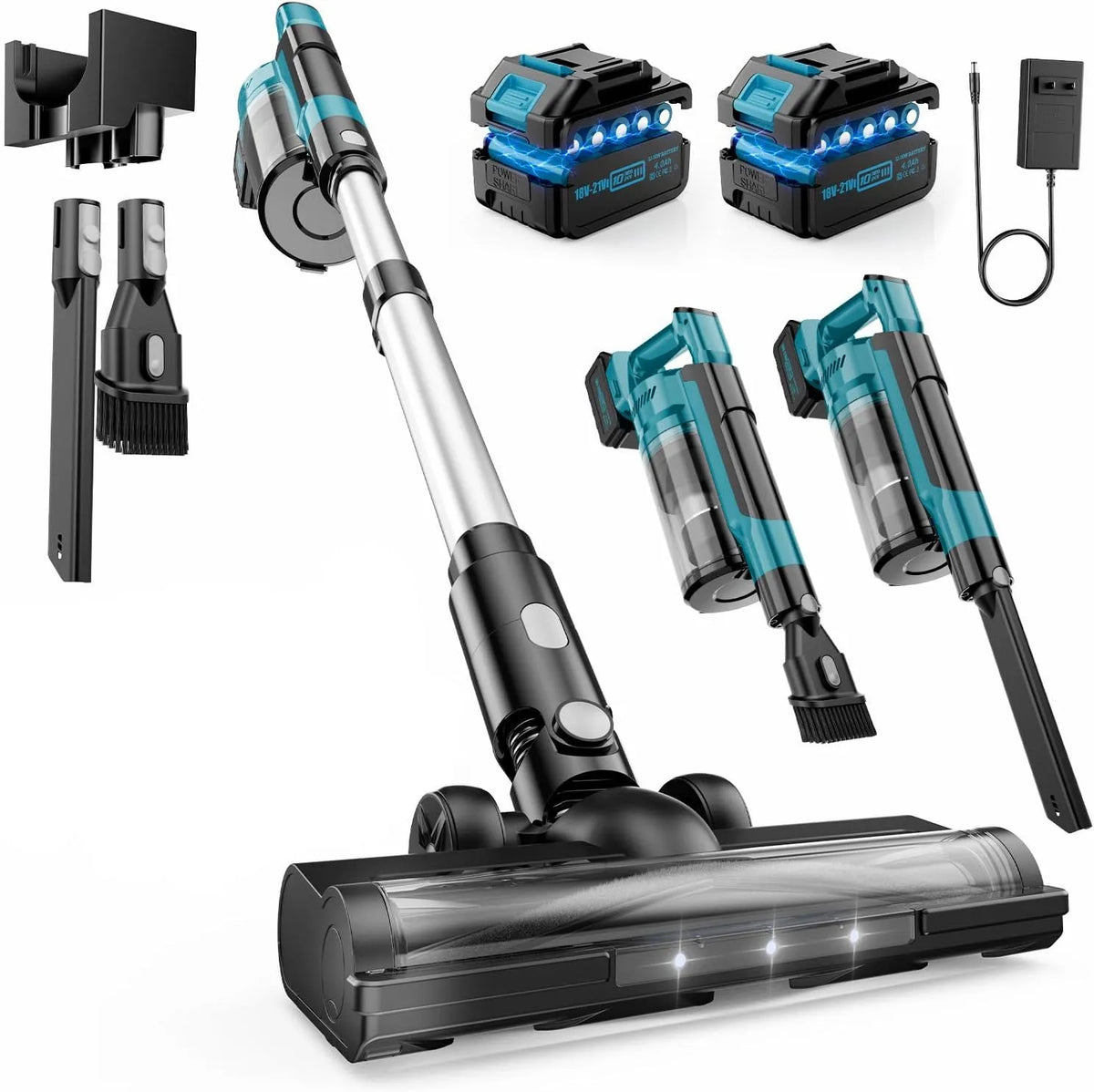 Innopower 700 W Vacuum Wireless Broom com 70min Autonomia, capacidade 2.0 L, montagem recarregável de parede, ecrã tátil OLED, escova anti-tangulo para pisos, animais e carros
