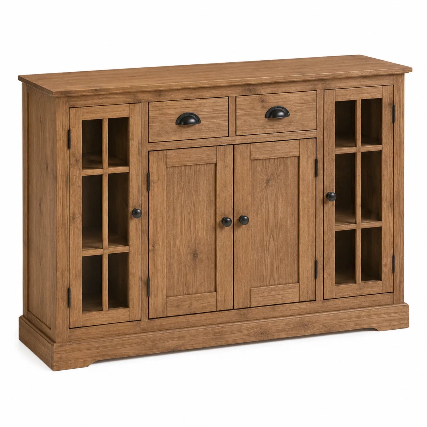 Aparador de Madera Roble con Puertas y Cajones