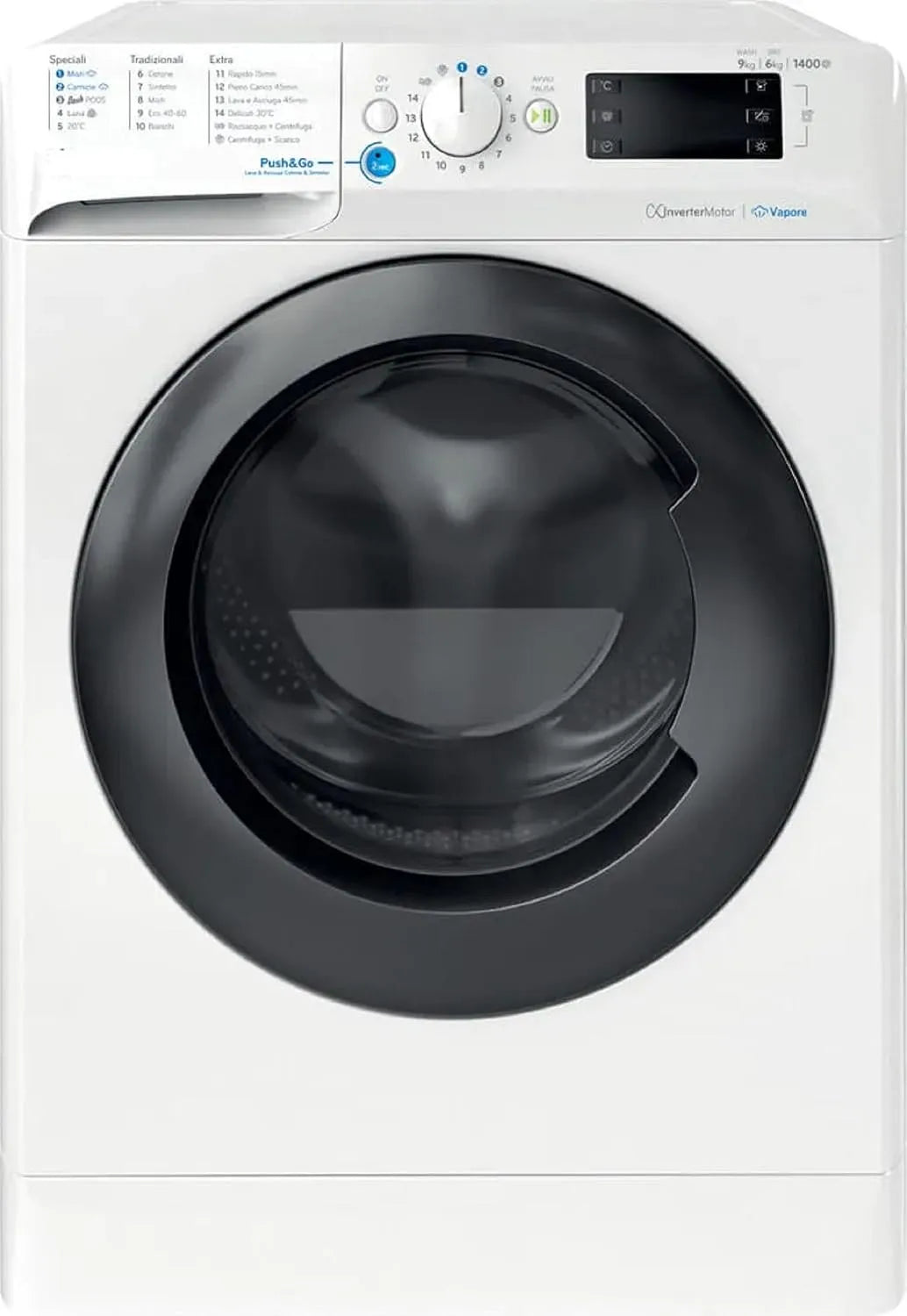 Máquina de lavar roupa Indesit Combo 9+6 kg 1351 rpm Classe de inversor D