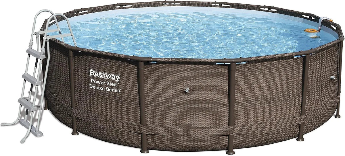 Deluxe Bestway 427x107 cm de aço com bomba e acessórios