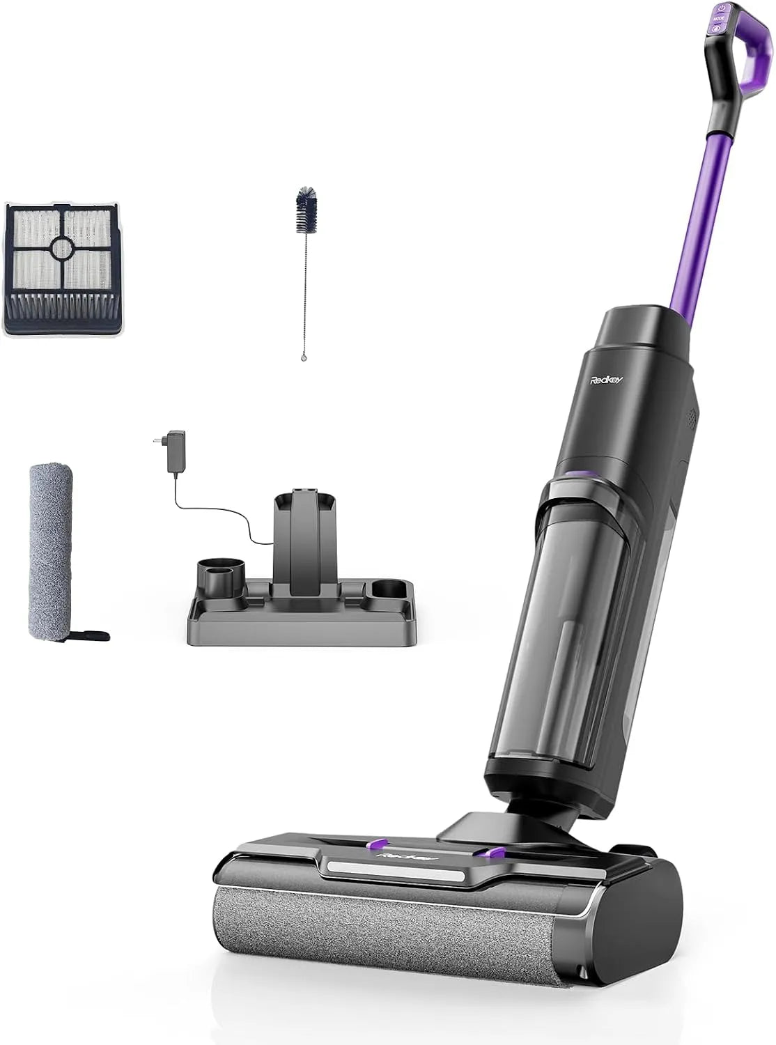 Redkey W15 3 em 1 Vacuum Wireless com vácuo poderoso, 35 min Autonomia, Ecrã LED, Auto-Limpe