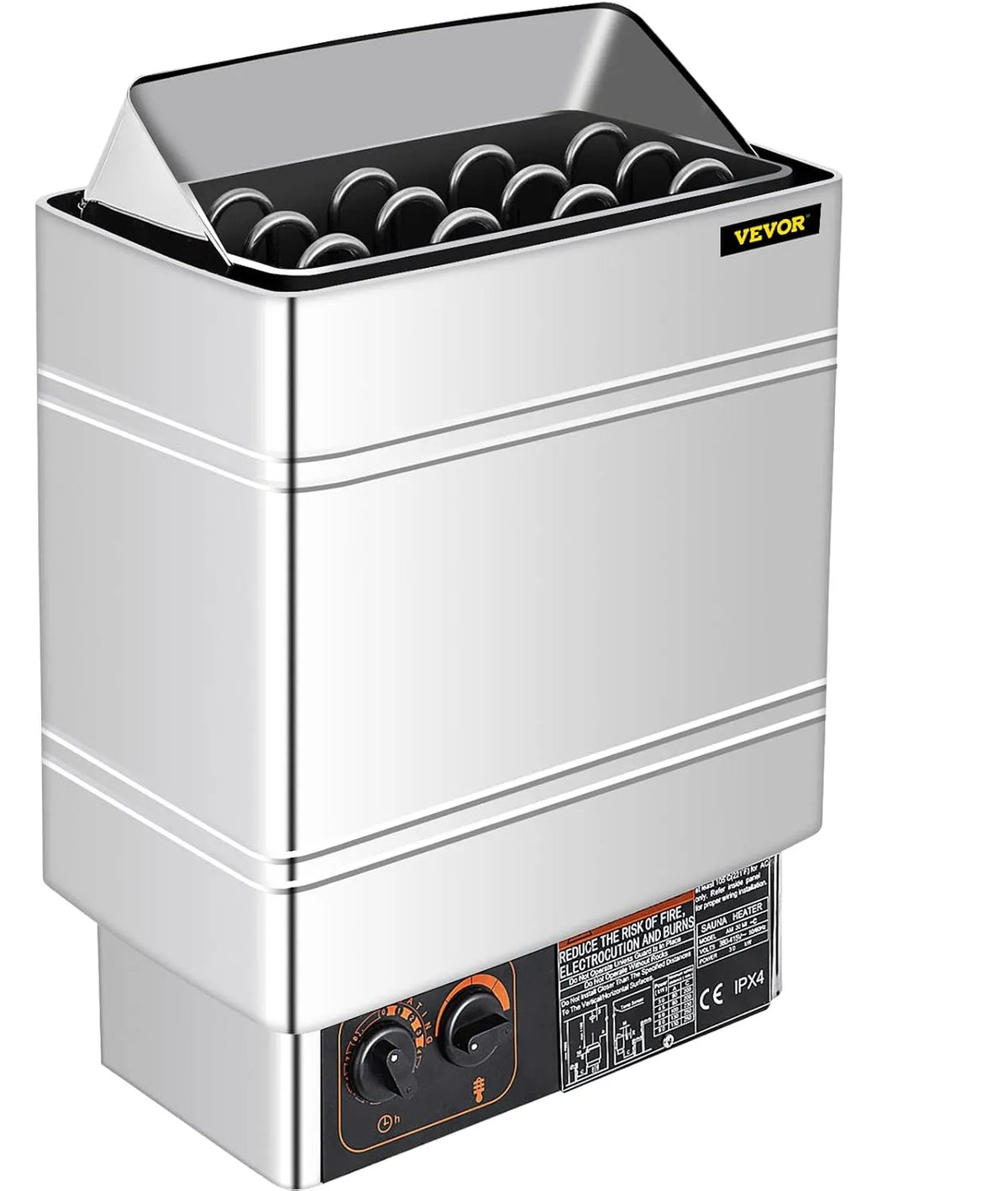 SucceBuy 9 kW Aquecimento de Sauna Elétrica com controlo Termostática encastrado, 380-415 V